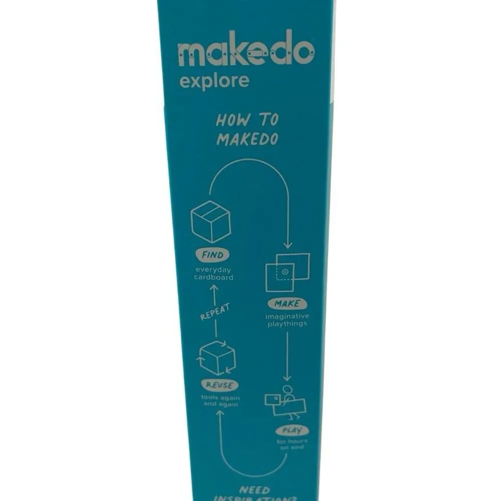 Makedo Explore 50-Piece Cardboard Construction Tool Set Kids STEM Toy NIB